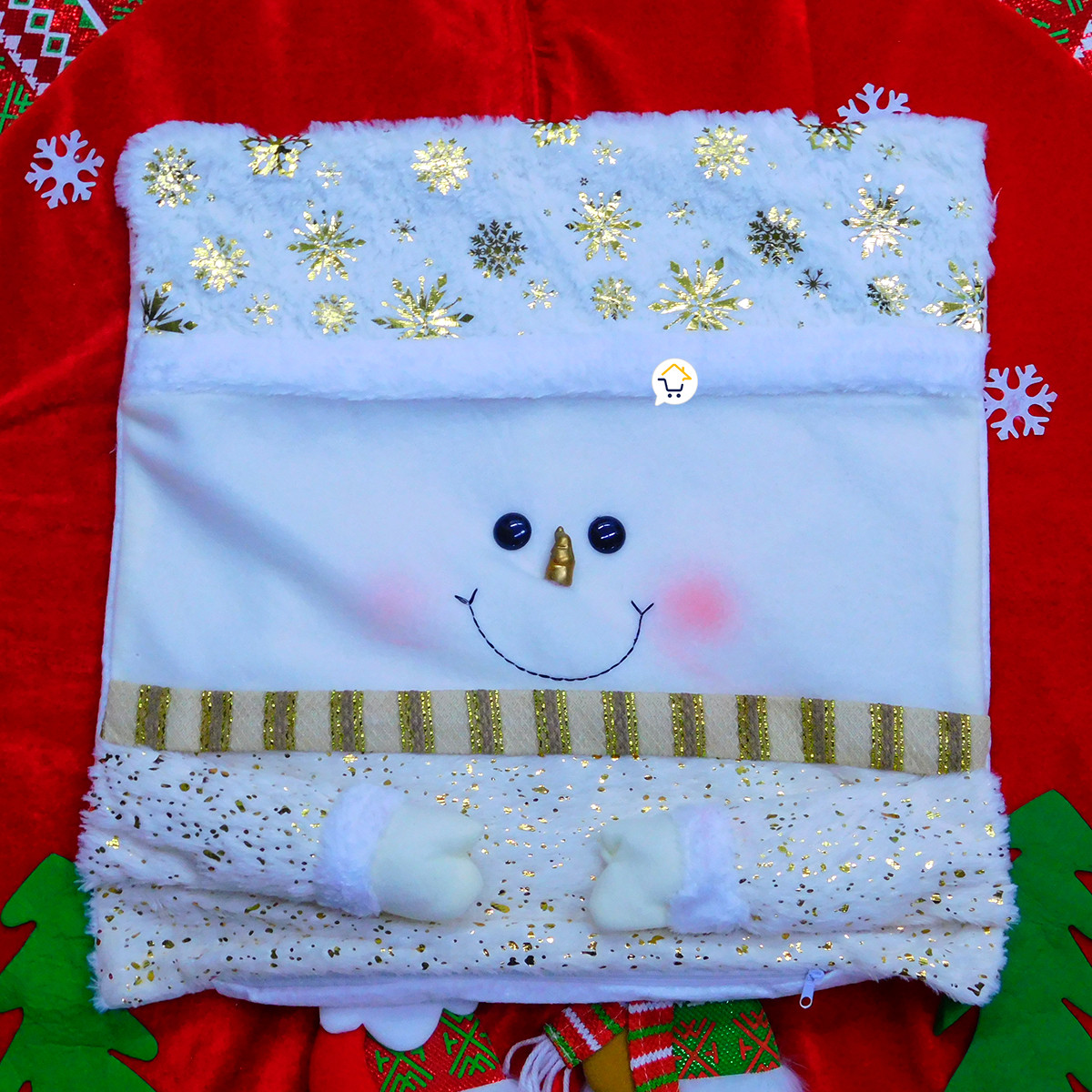 Funda Almohada Muñeco Nieve Navidad